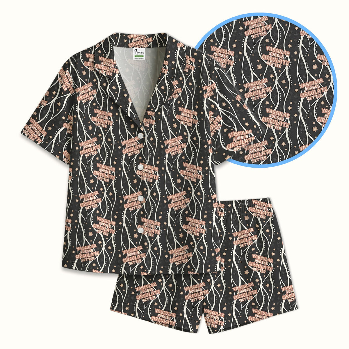 Vascular Nurse Circulation Awareness Pajama Set
