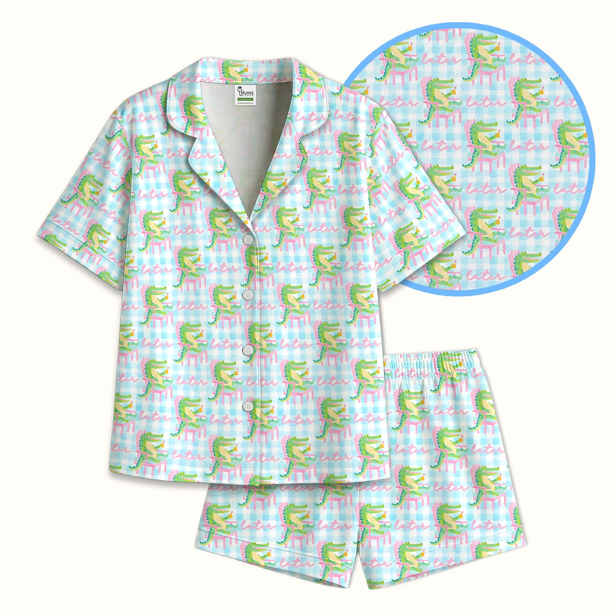 Lazy Crocodile Later Pajama Set