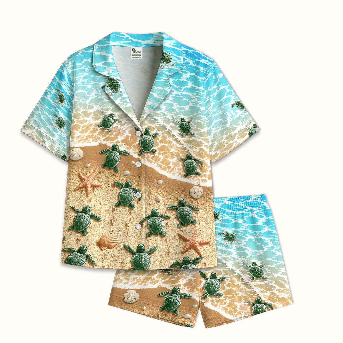 Coastal Sea Turtle Beach Pajama Set