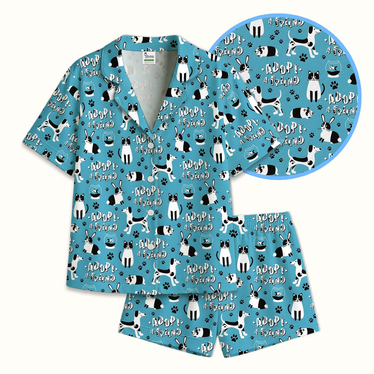 Cute Adopt A Friend Pet Pajama Set