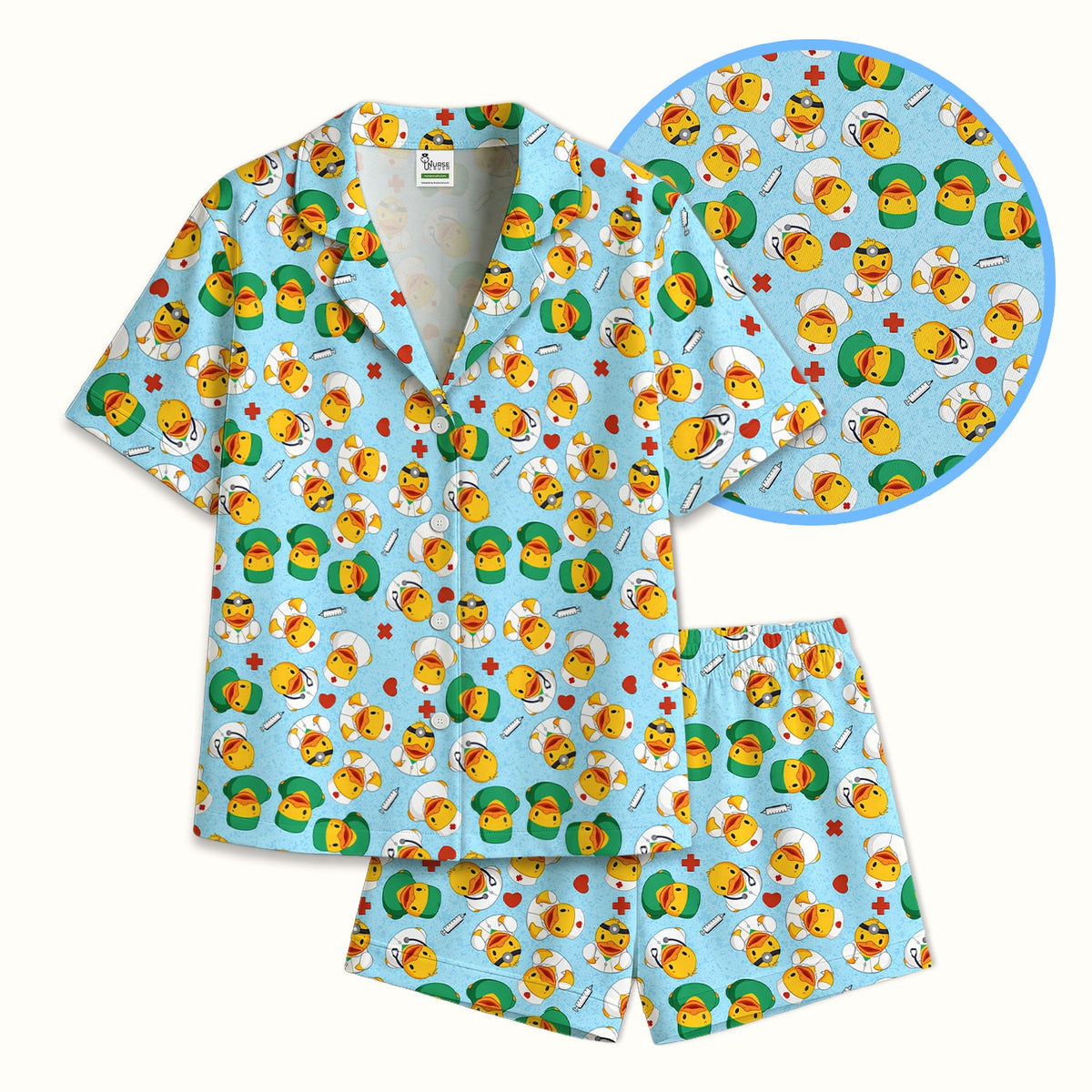 Duck Doctor Cartoon Pajama Set
