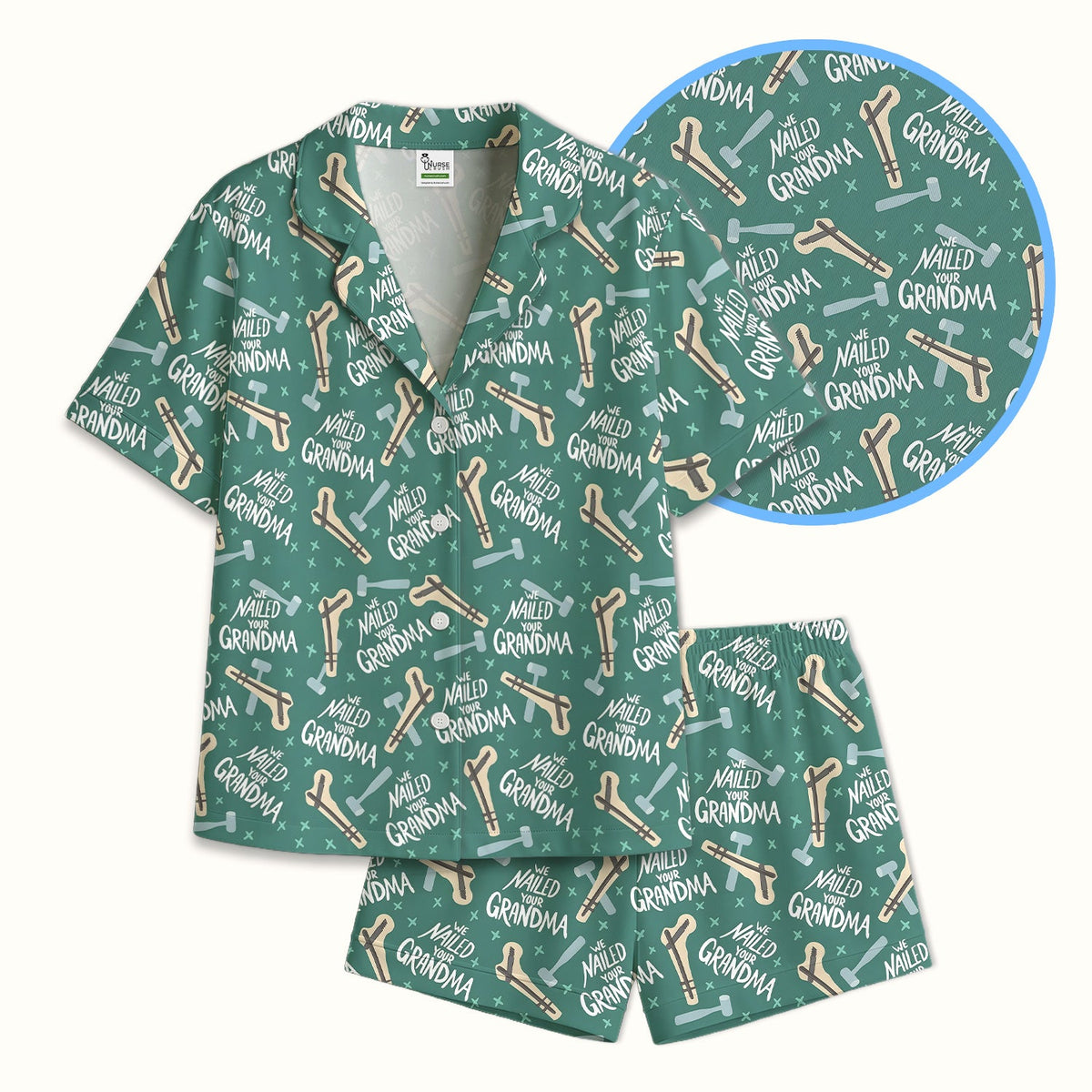 Bone Hammer Nailed Your Grandma Pajama Set
