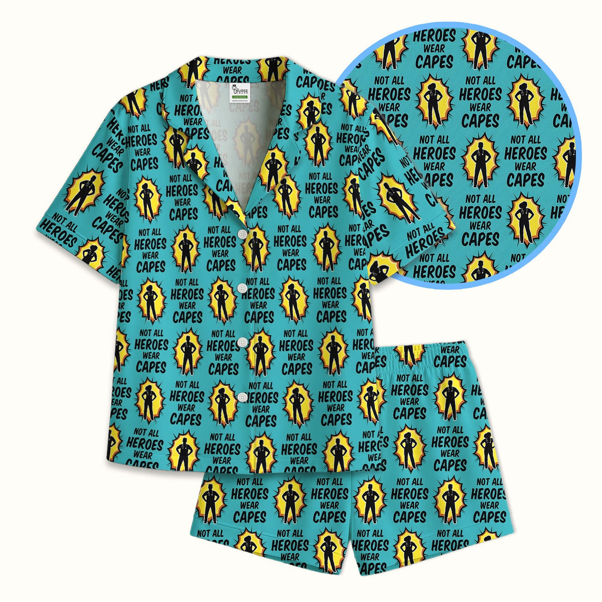 Not All Heroes Wear Capes Nurse Pajama Set