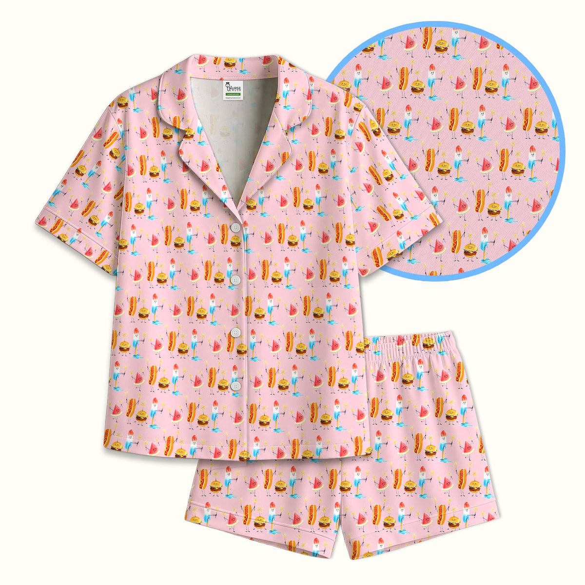 Summer Food Icons Pajama Set