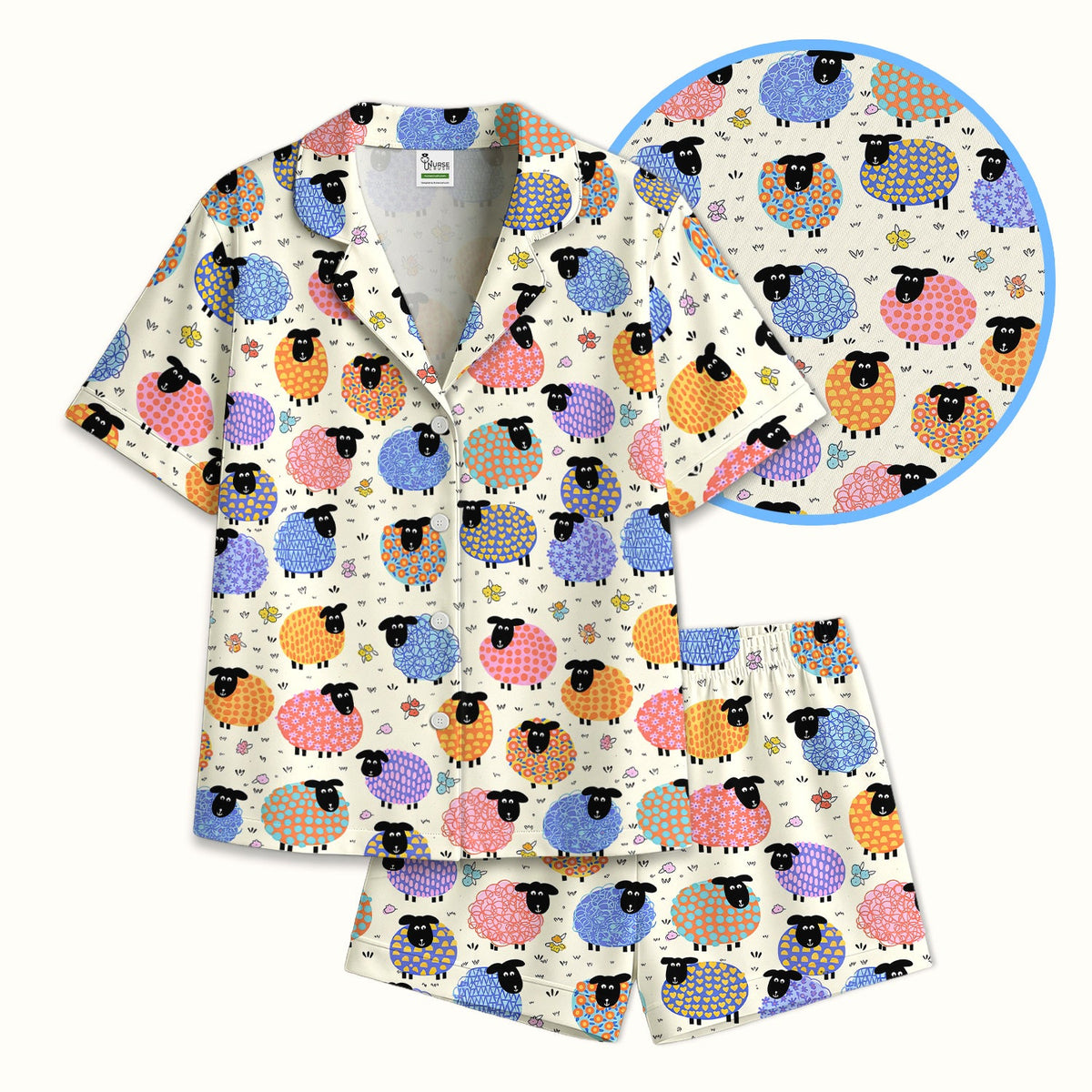 Colorful Sheep Pajama Set