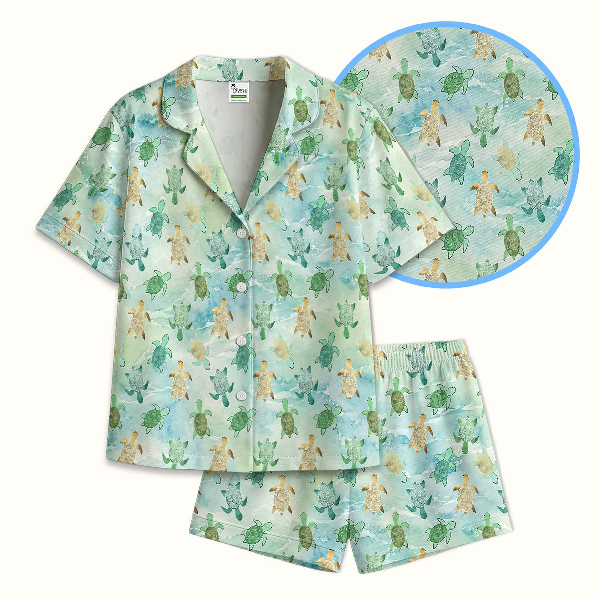 Watercolor Sea Turtle Pajama Set