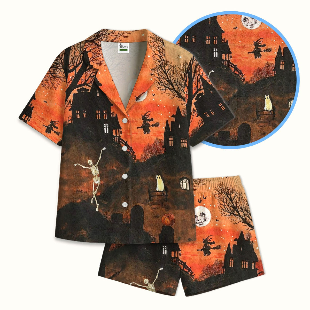 Haunted House Pajama Set - Halloween Gift For Nurse