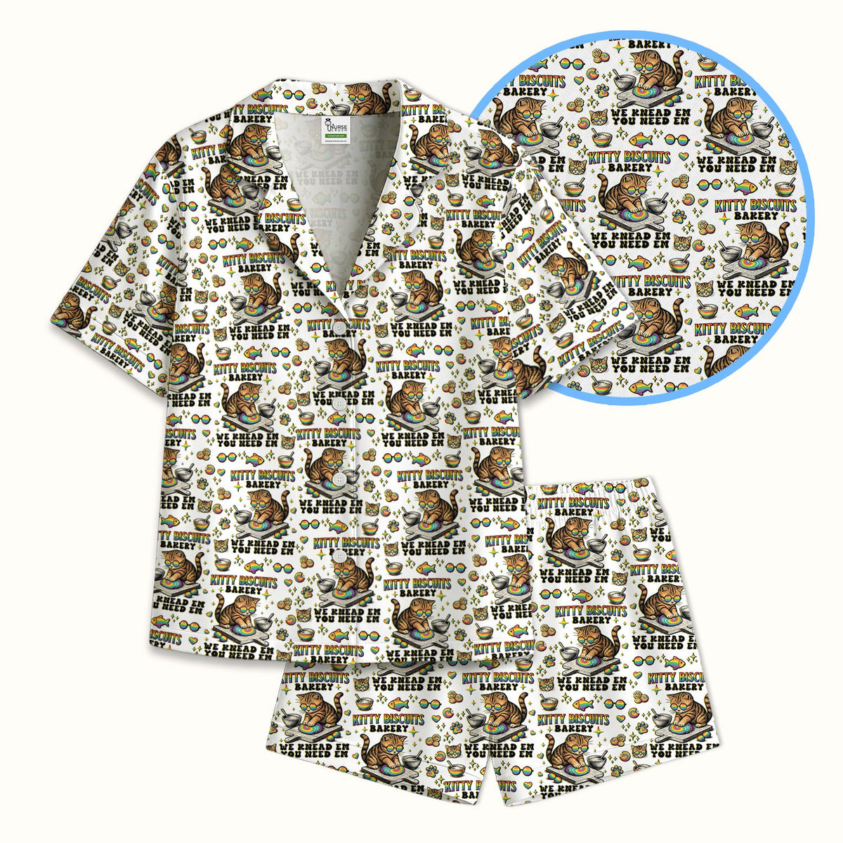 Pride Nurse Cat Baking Pajama Set