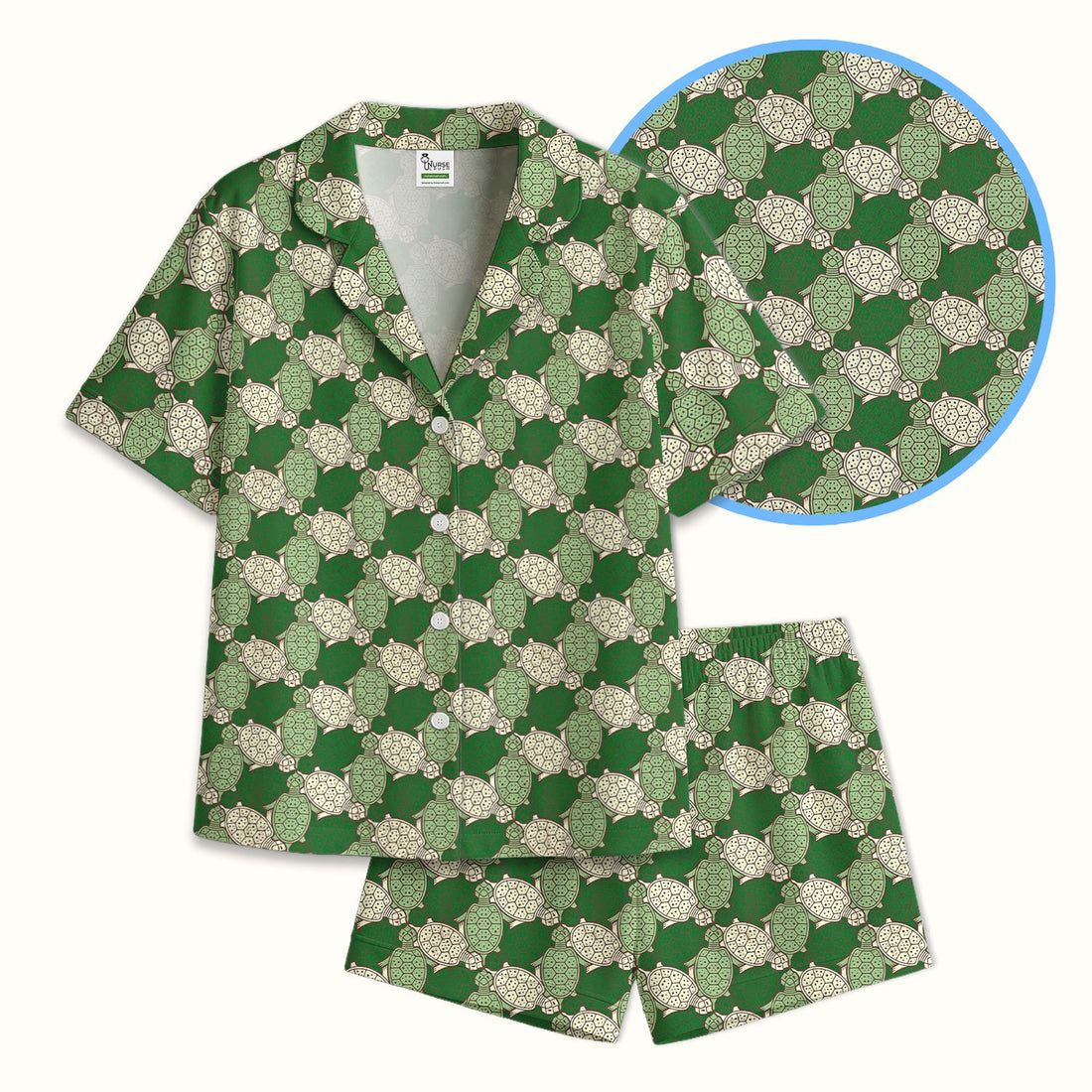 Green Sea Turtle Shell Pajama Set