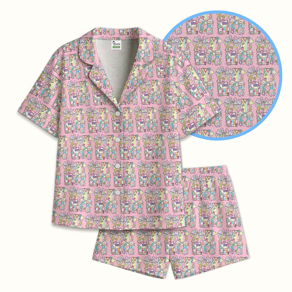 Colorful Nurse Supplies Pajama Set