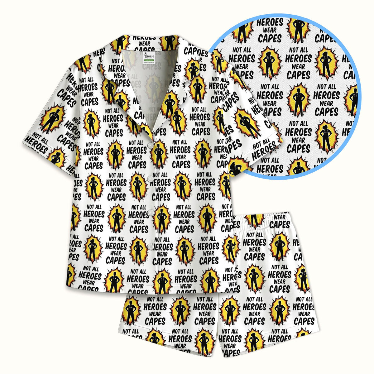 Not All Heroes Wear Capes Nurse Pajama Set