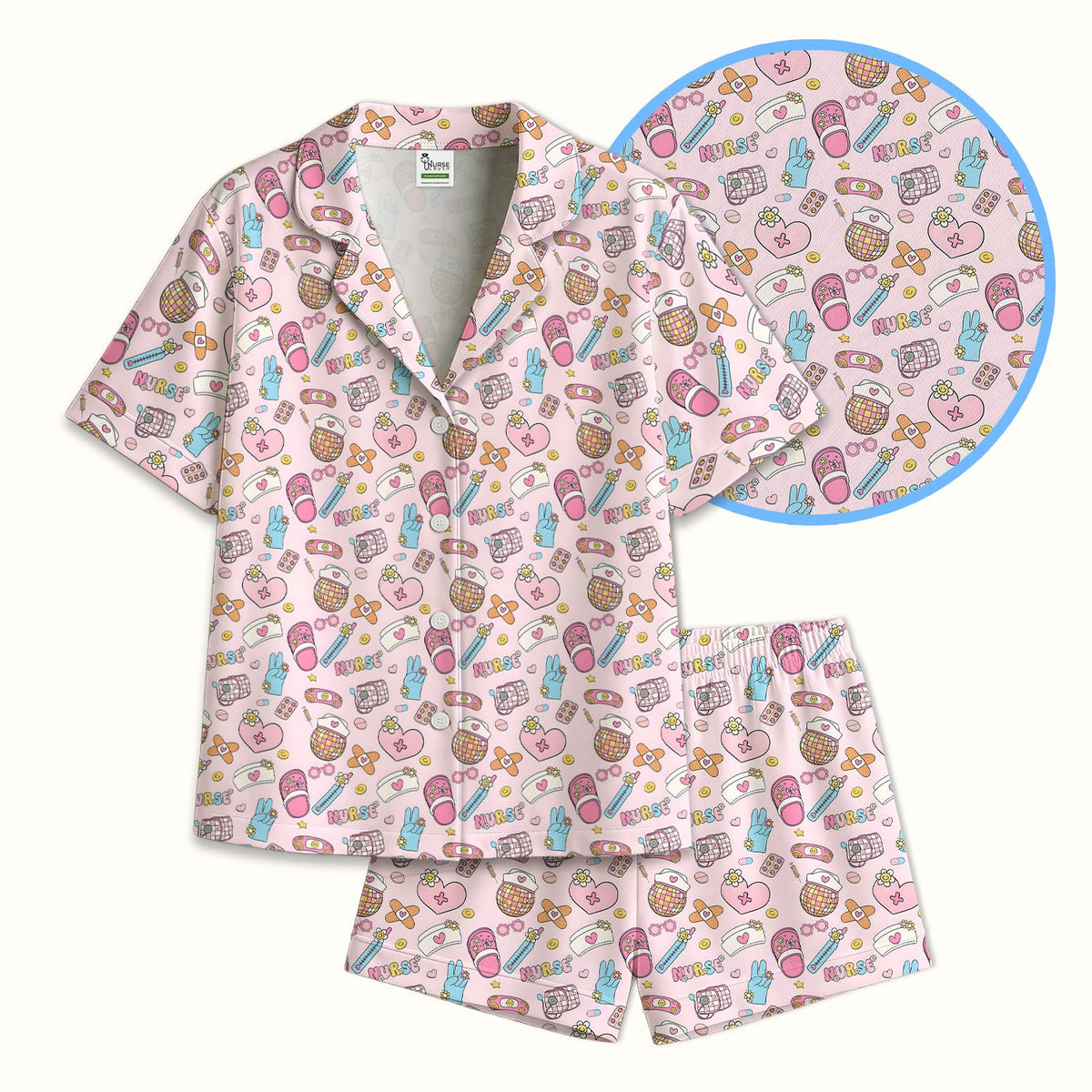 Pink Medical Tools Pajama Set