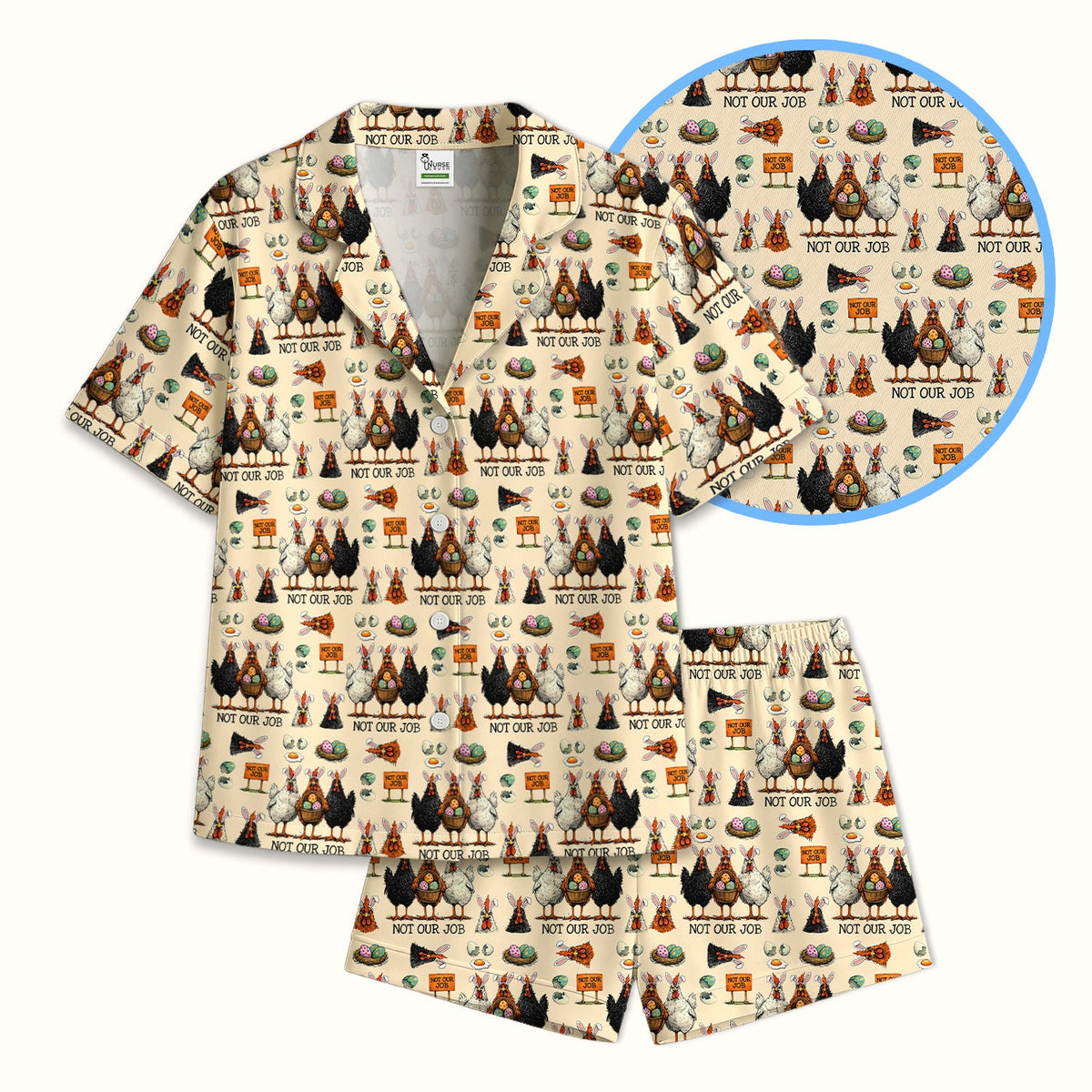 Chicken Humor Pajama Set - Easter Gift