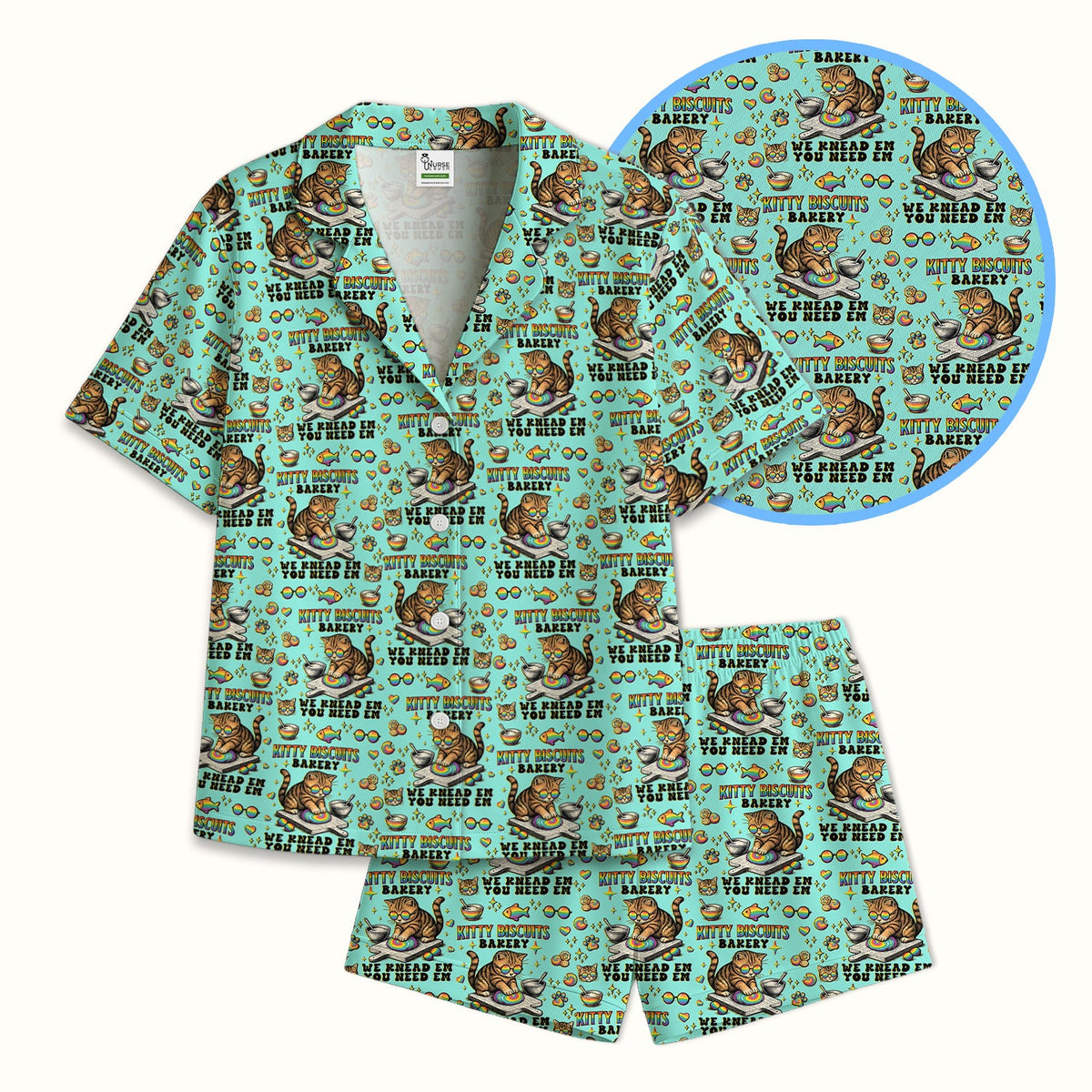Pride Nurse Cat Baking Pajama Set