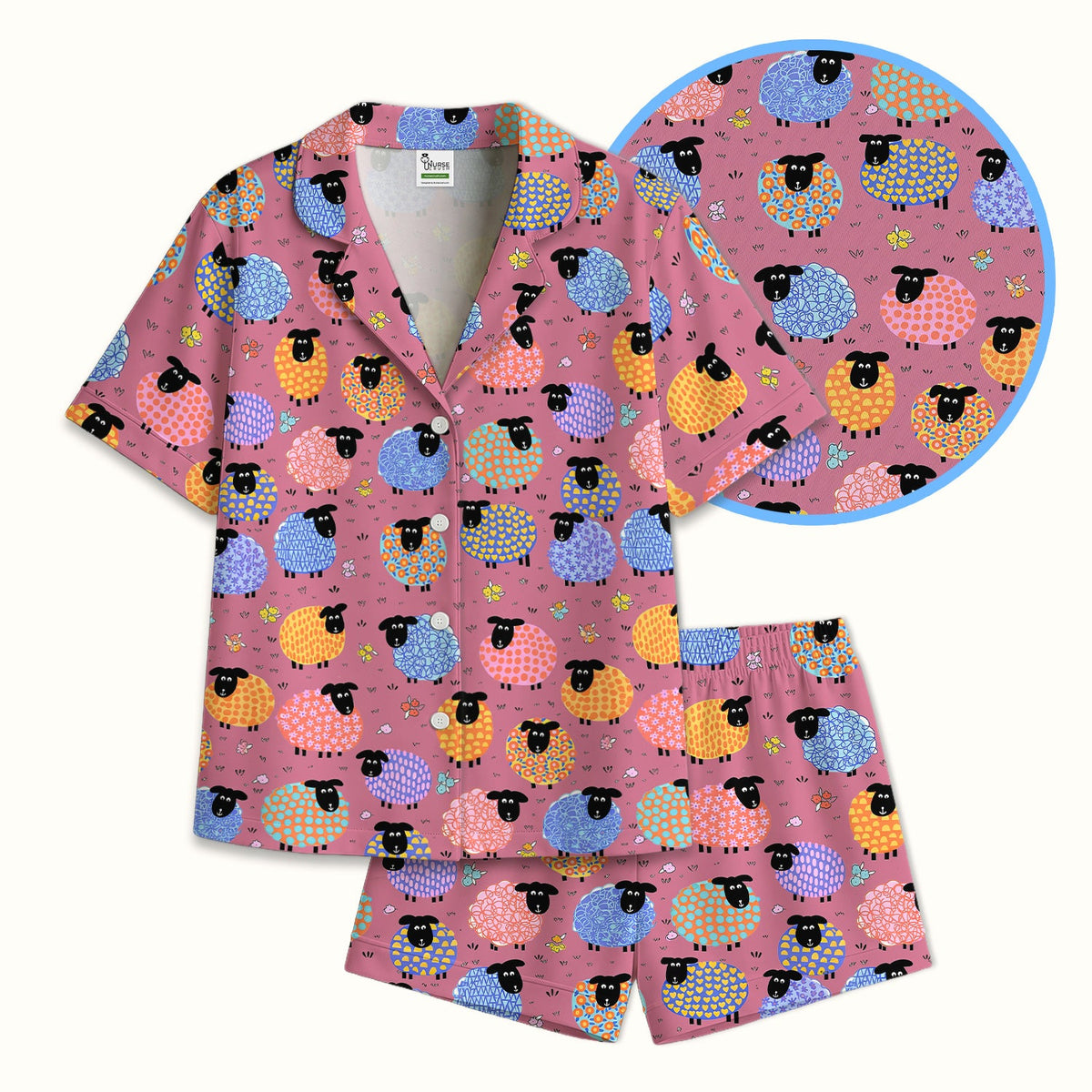Colorful Sheep Pajama Set