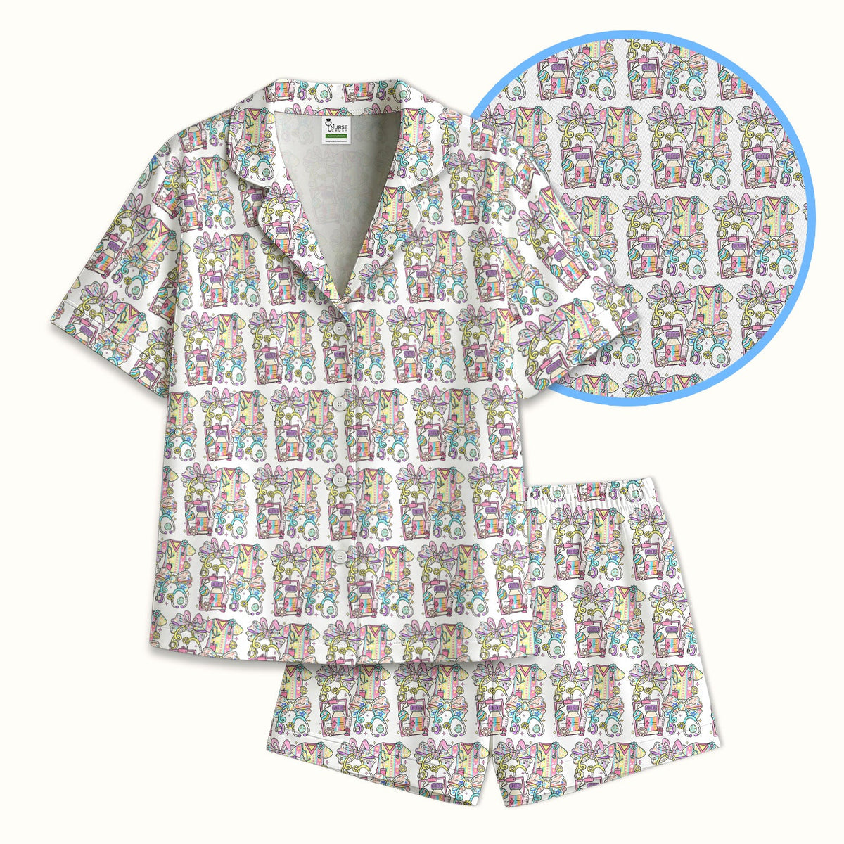 Colorful Nurse Supplies Pajama Set