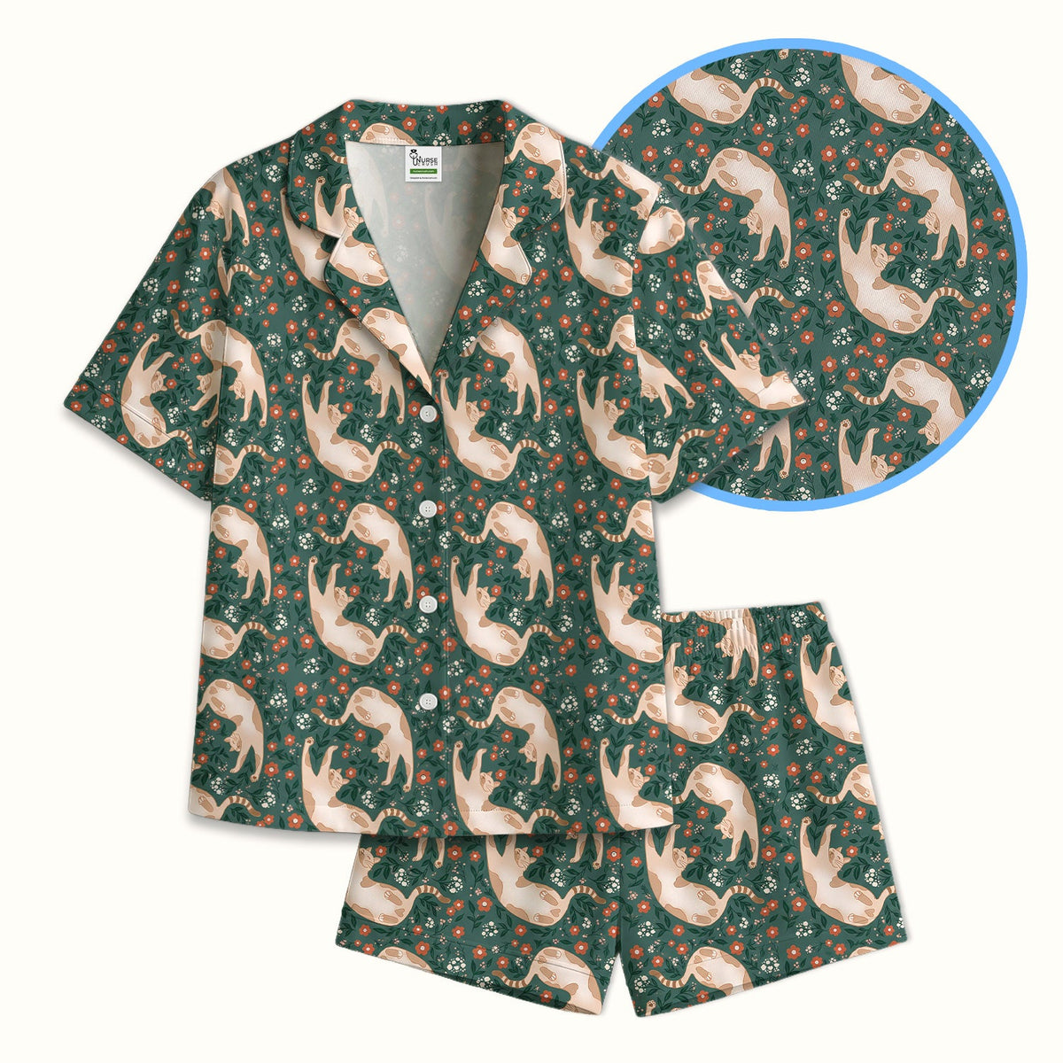 Blue Butterfly Glowing Garden Pajama Set