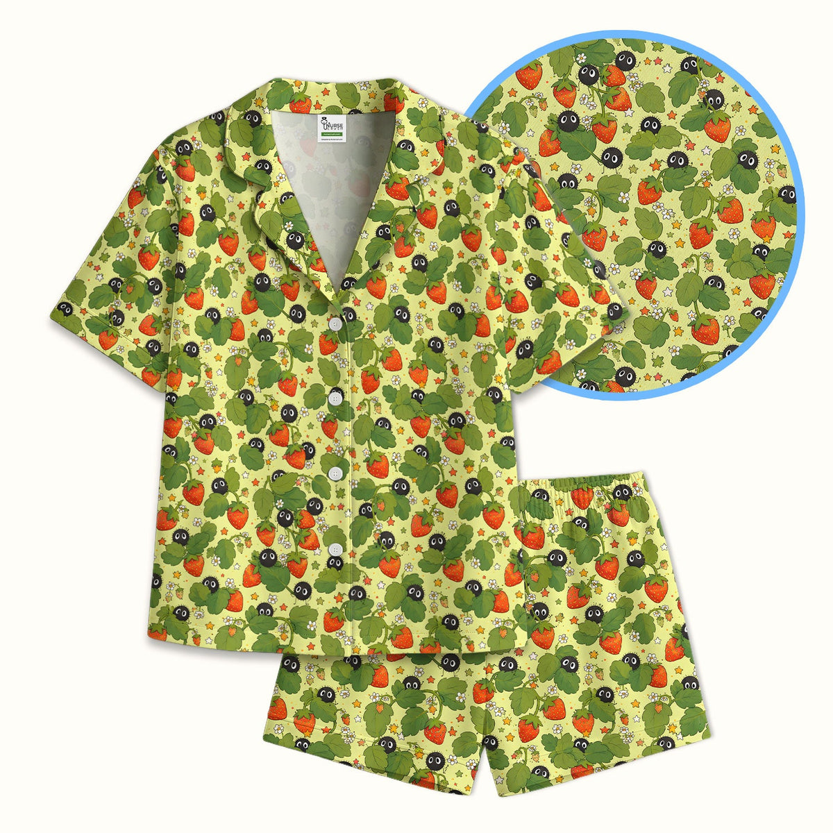 Strawberry Soot Sprite Nurse Pajama Set