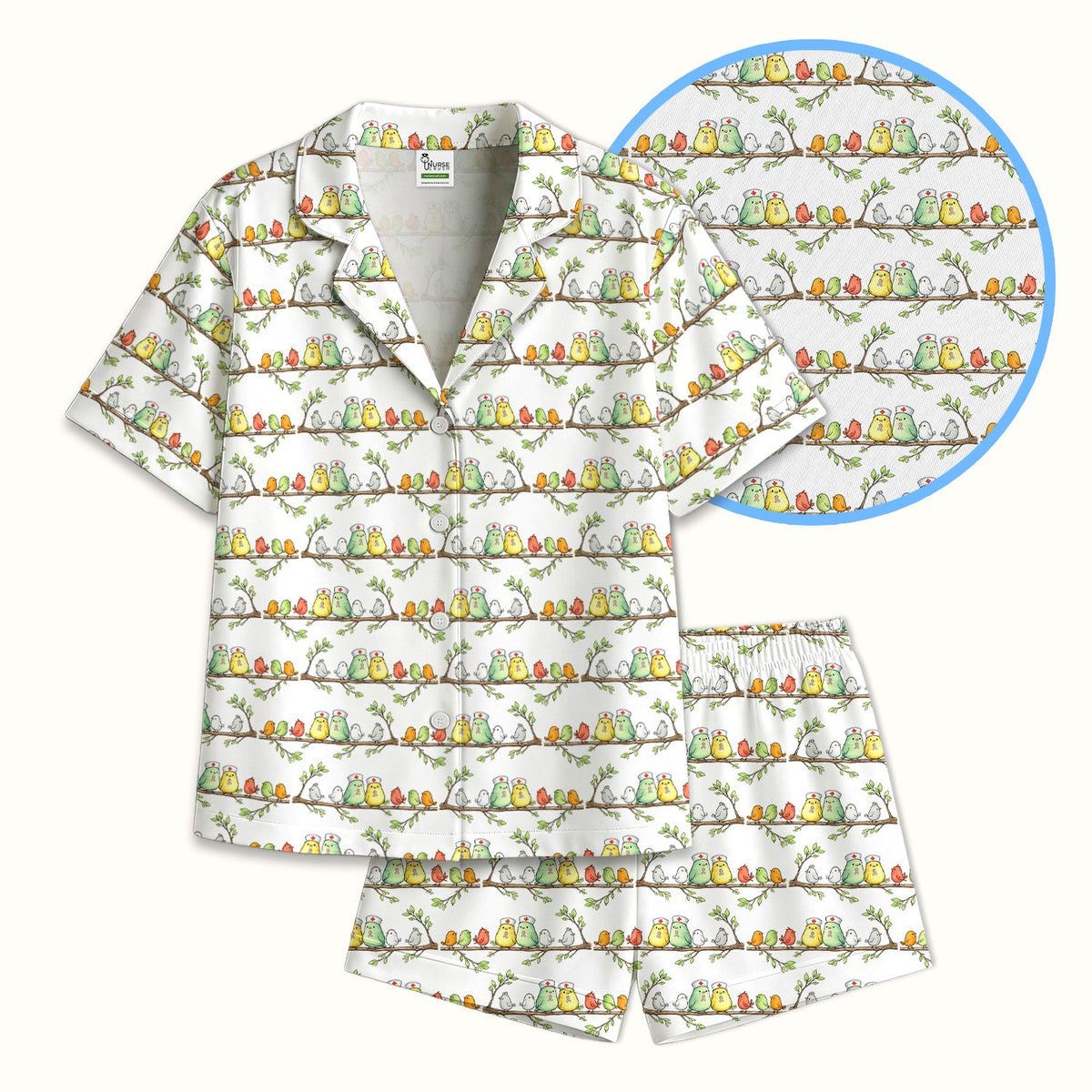 Birds On Branches Pajama Set