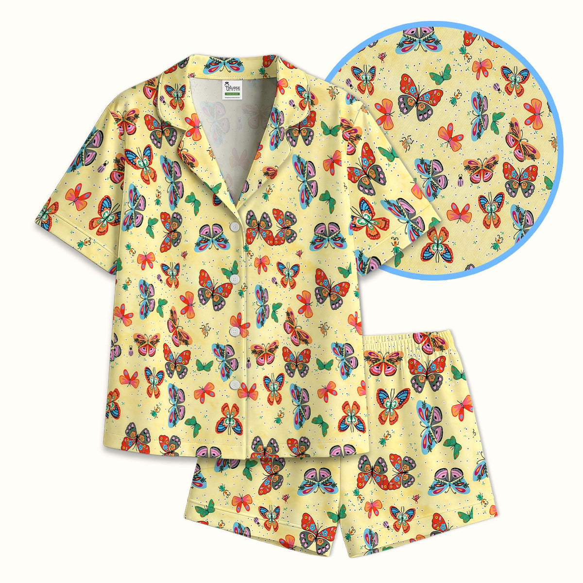 Colorful Butterfly Garden Pajama Set
