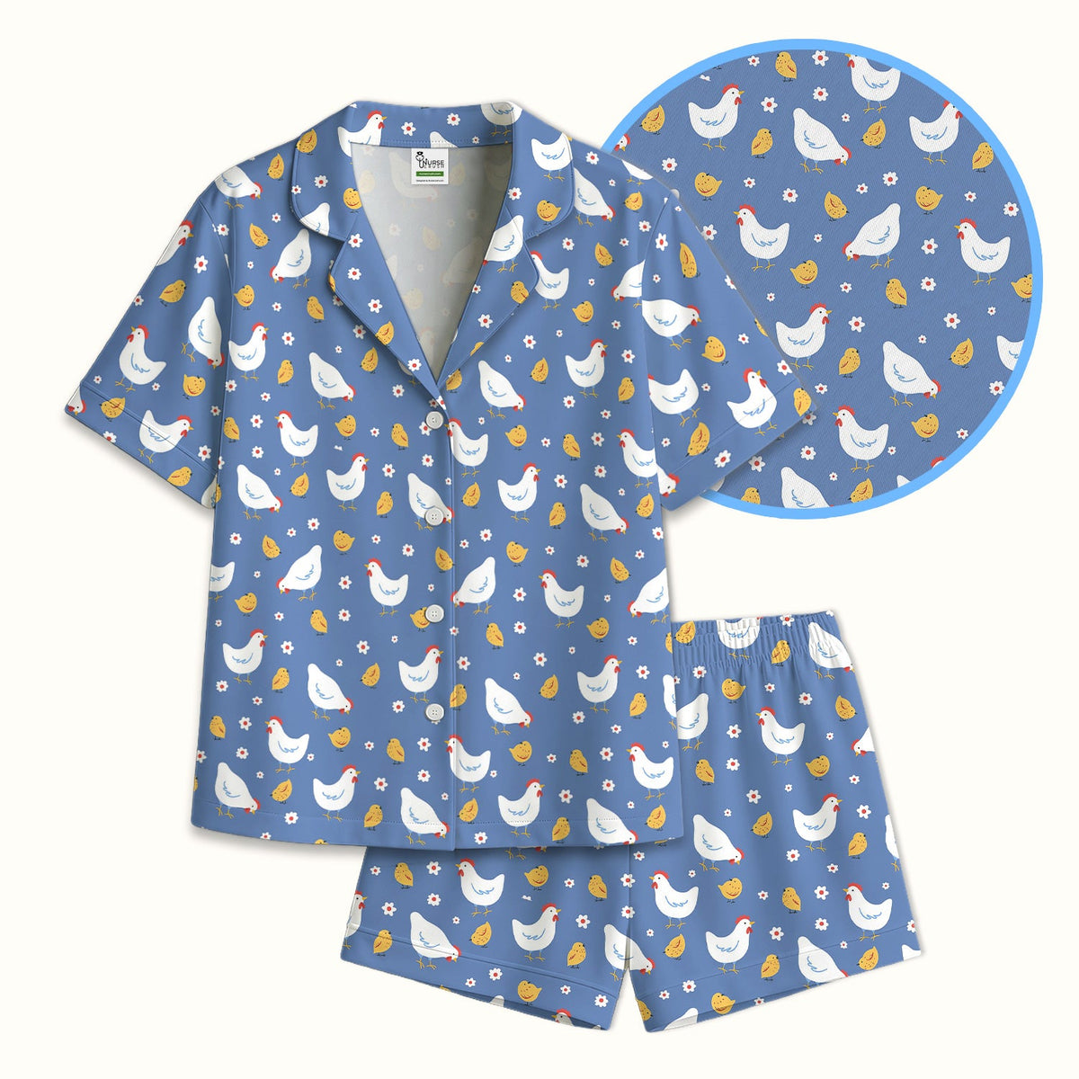 Chicken And Cute Chicks Pajama Set