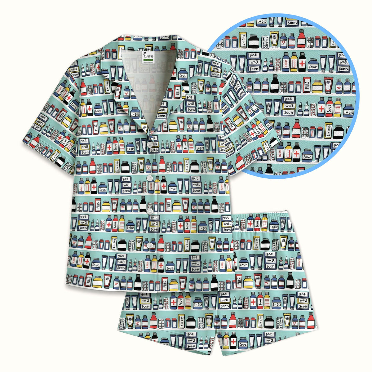 Medicine Bottle Pharmacy Pills Pajama Set
