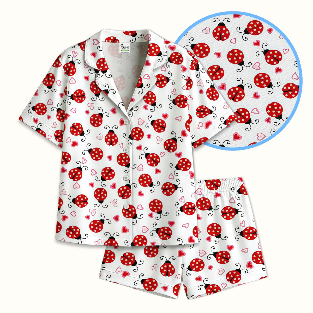 Ladybug Heart Love Pajama Set