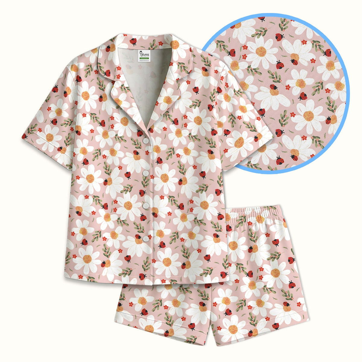 Daisy Ladybug Garden Nurse Pajama Set