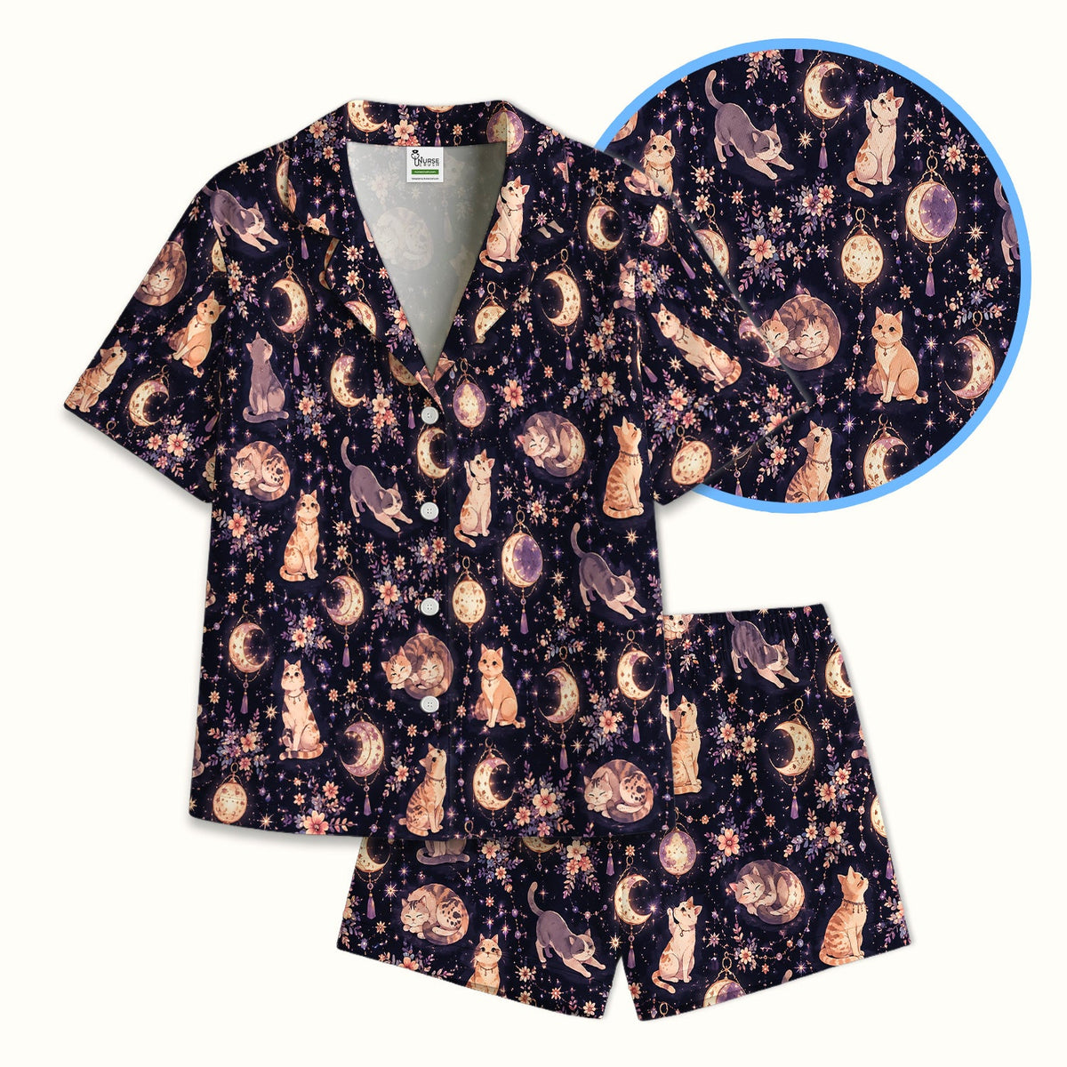 Celestial Cat Nurse Pajama Set