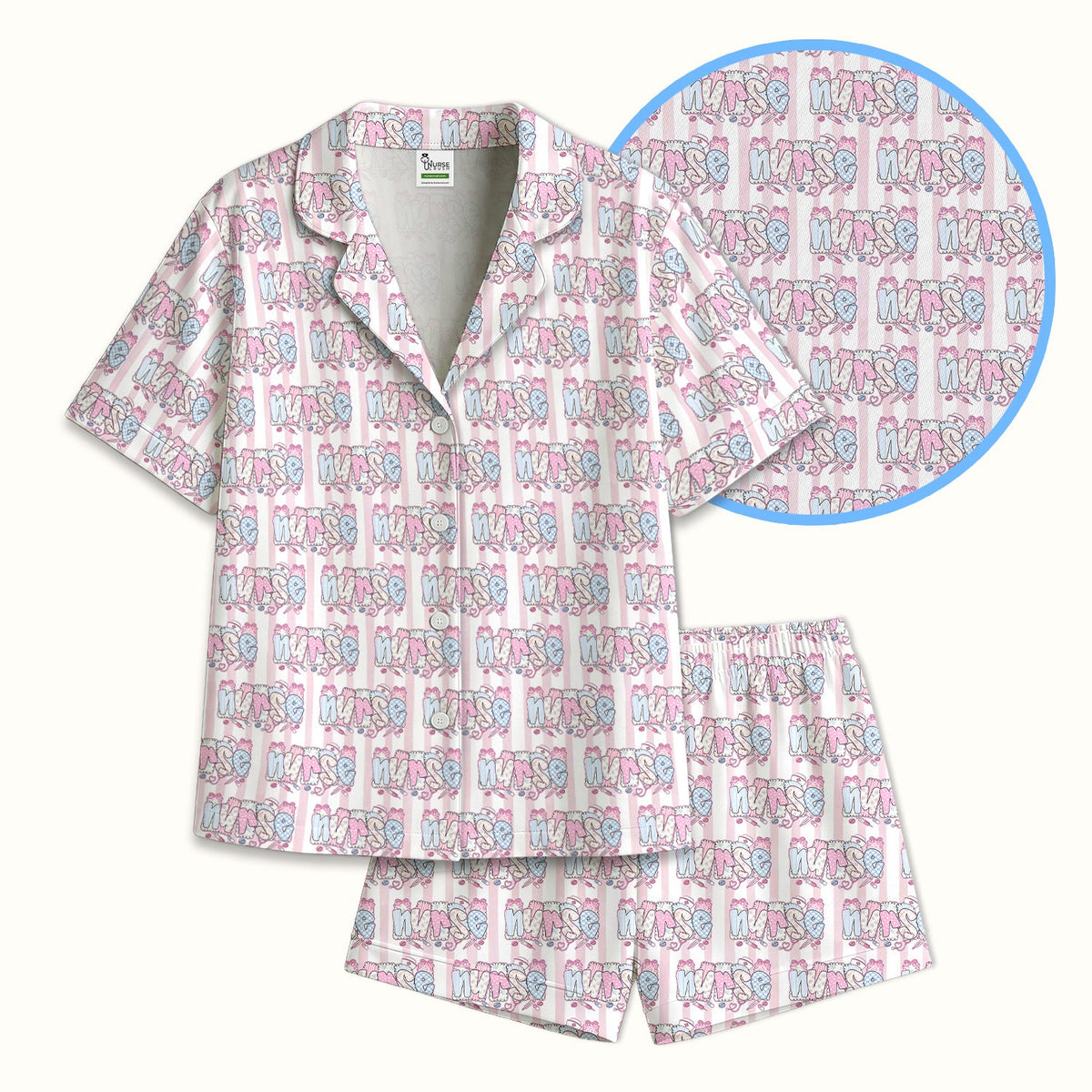 Pastel Nurse Pajama Set