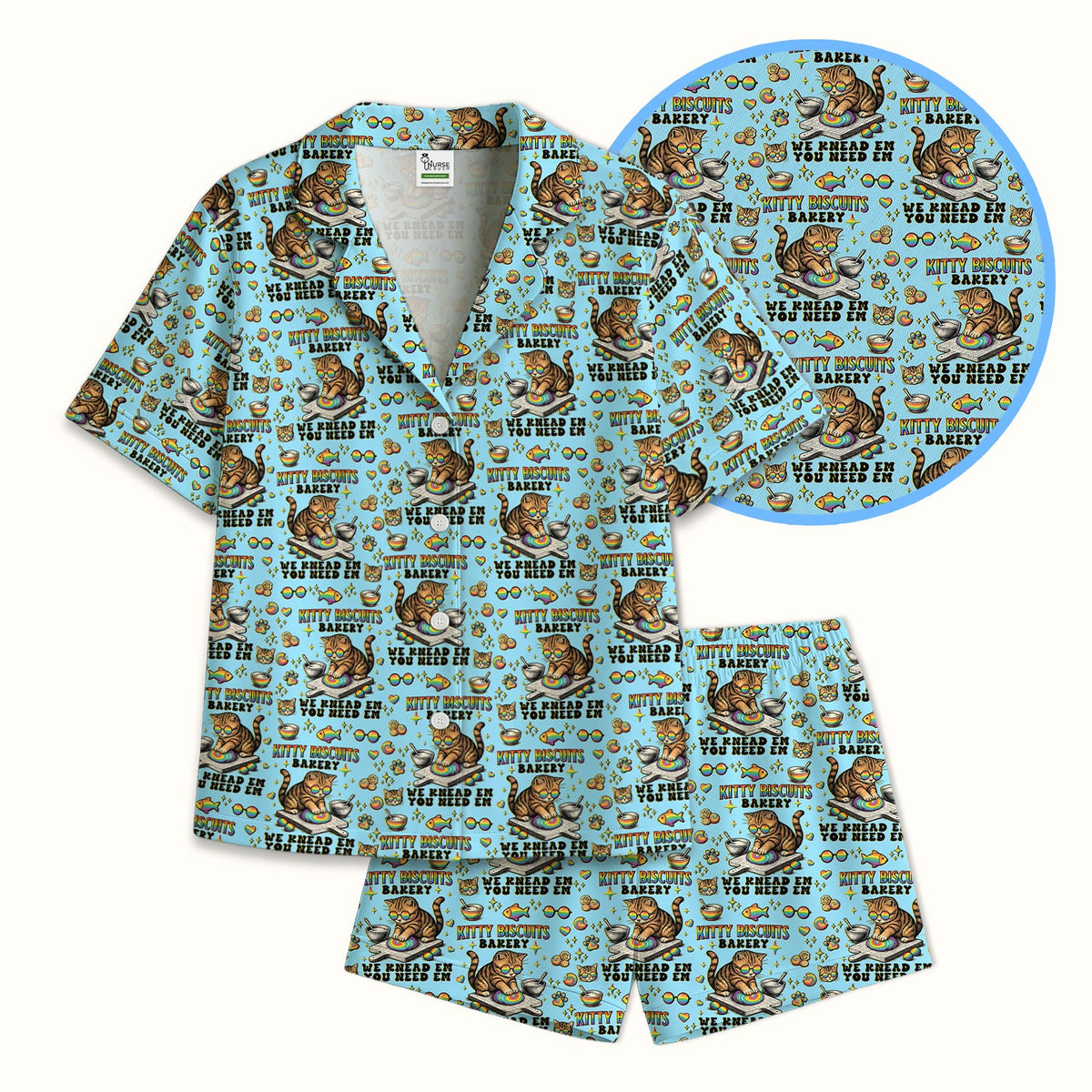 Pride Nurse Cat Baking Pajama Set