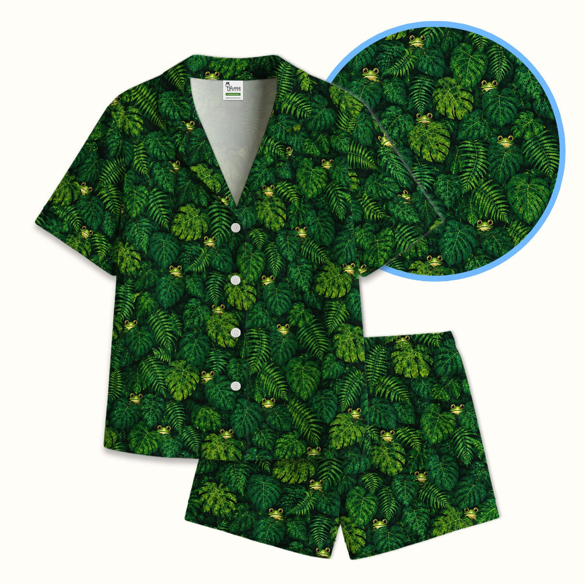 Hidden Frog Jungle Pajama Set
