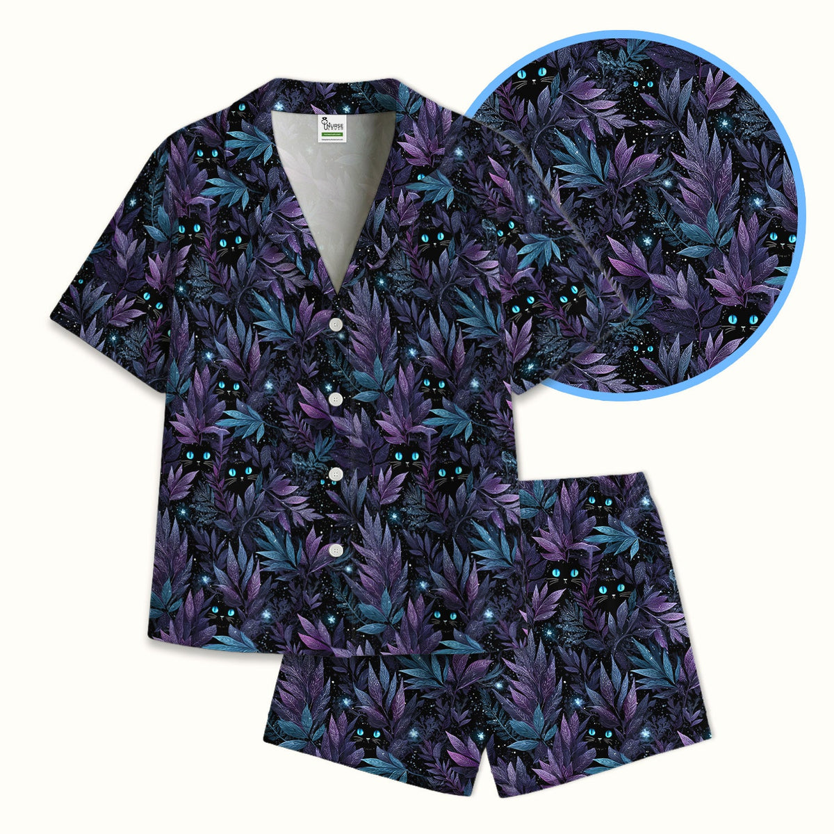 Mystic Black Cat Veterinary Pajama Set