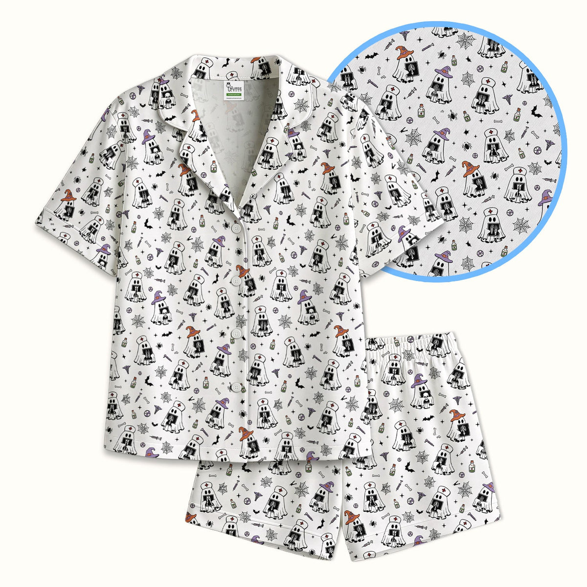 Ghost Nurses with X-Rays Pajama Set - Halloween Gift