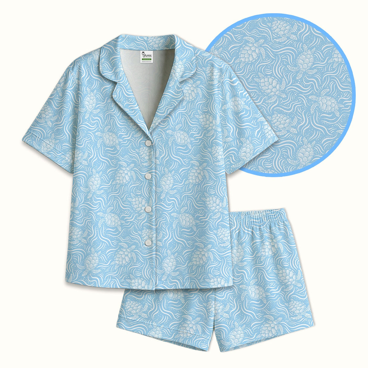 Ocean Sea Turtle Waves Pajama Set