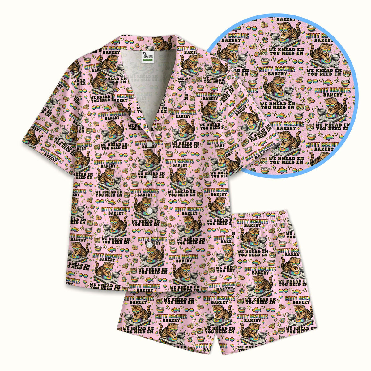 Pride Nurse Cat Baking Pajama Set