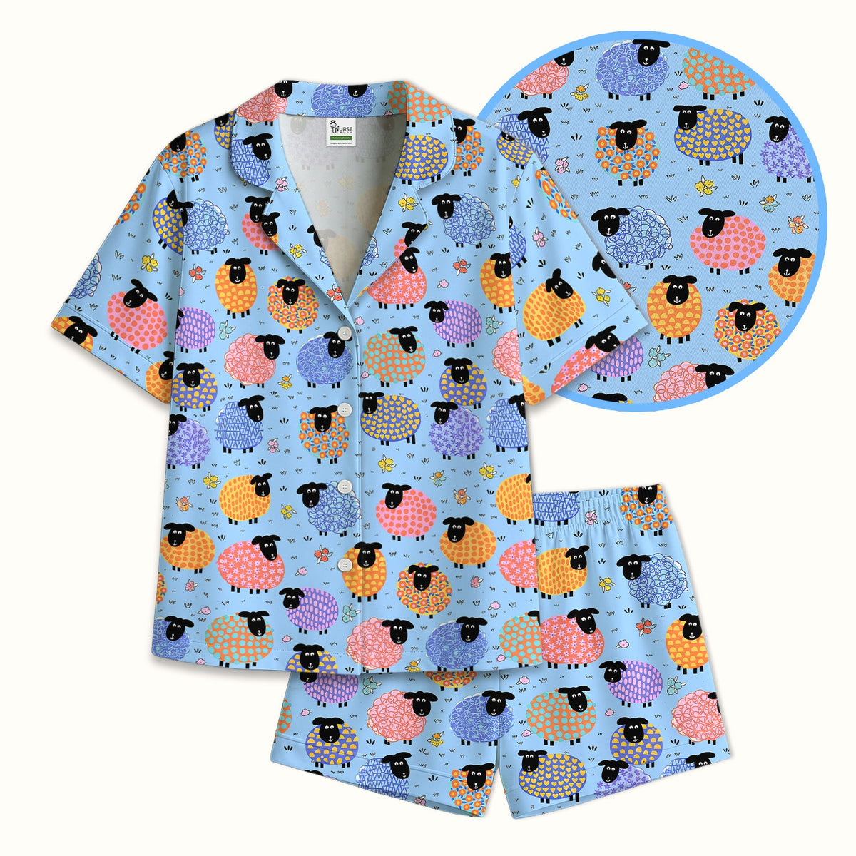 Colorful Sheep Pajama Set