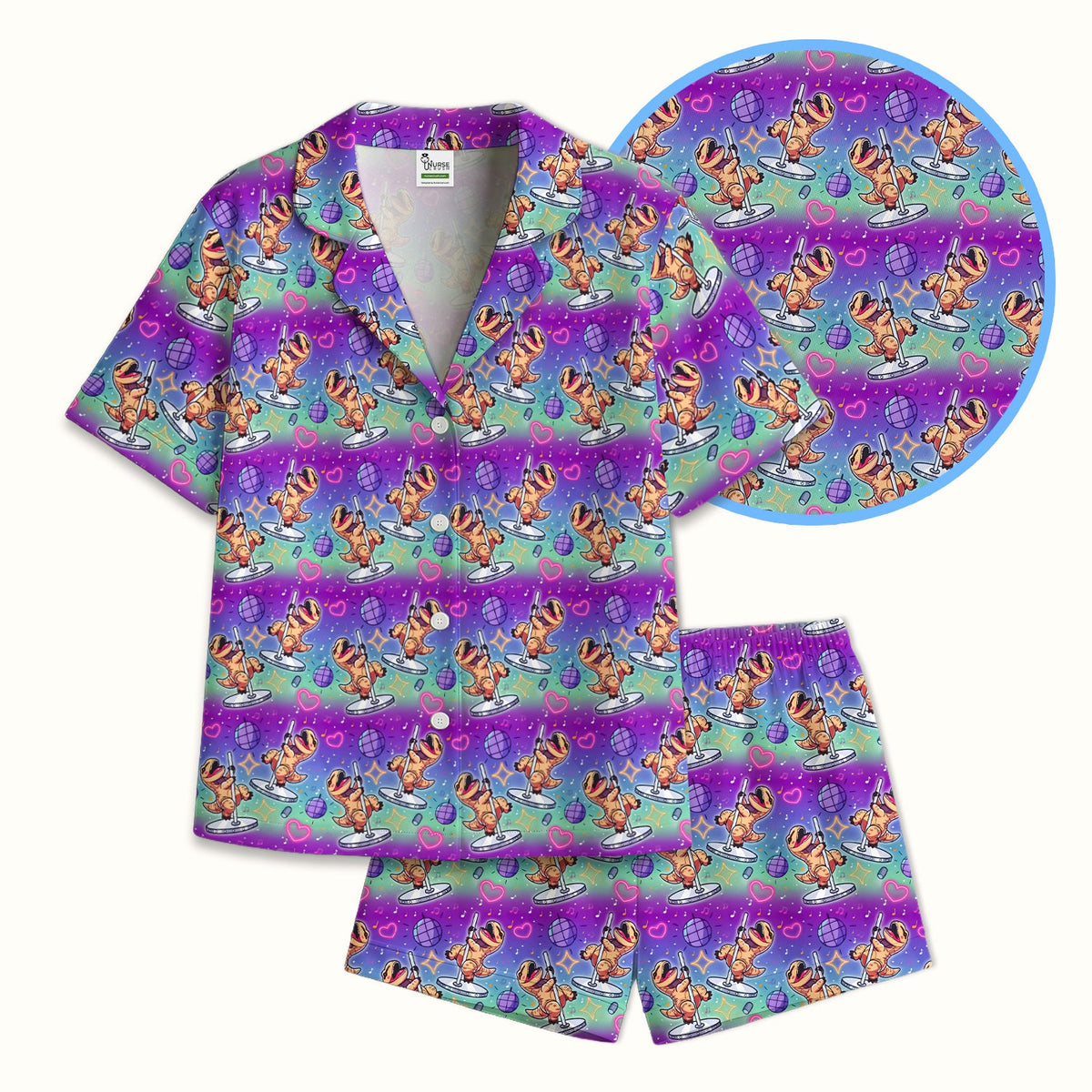 Dancing Dinosaur Disco Pajama Set