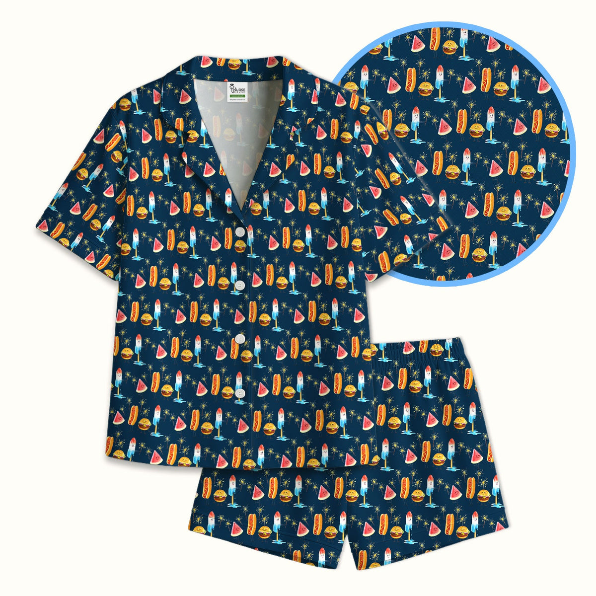 Summer Food Icons Pajama Set