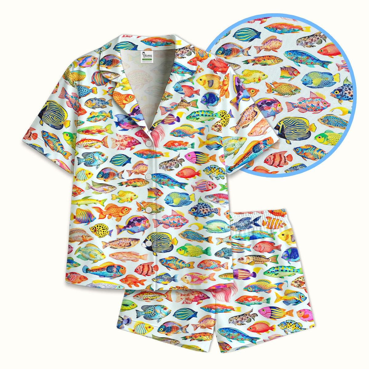 Colorful Tropical Fish Pajama Set