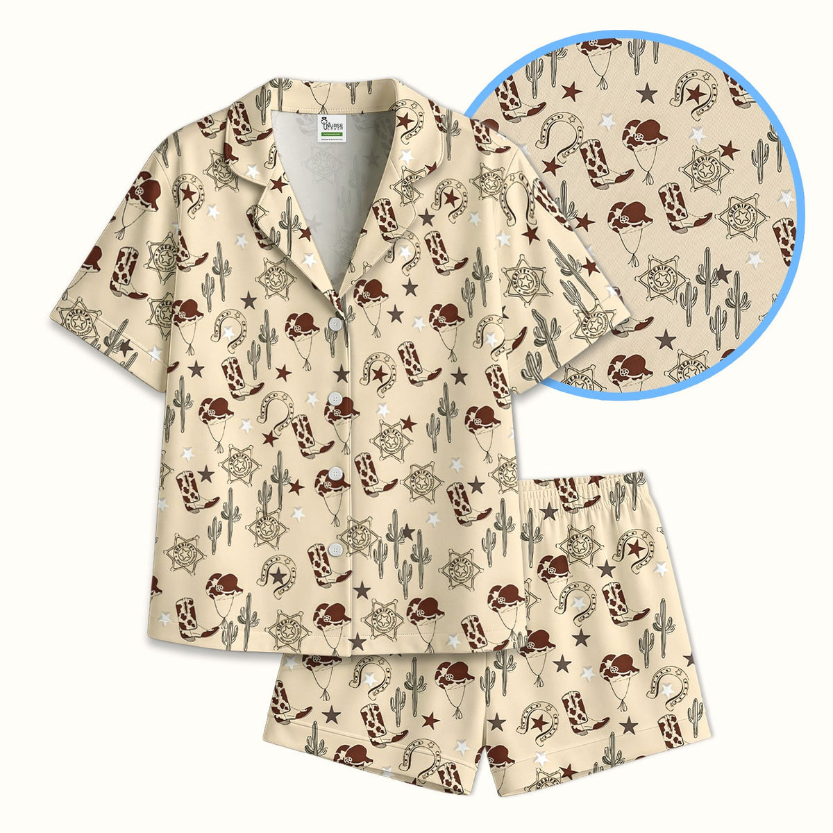 Cowboy Hats & Boots Pajama Set