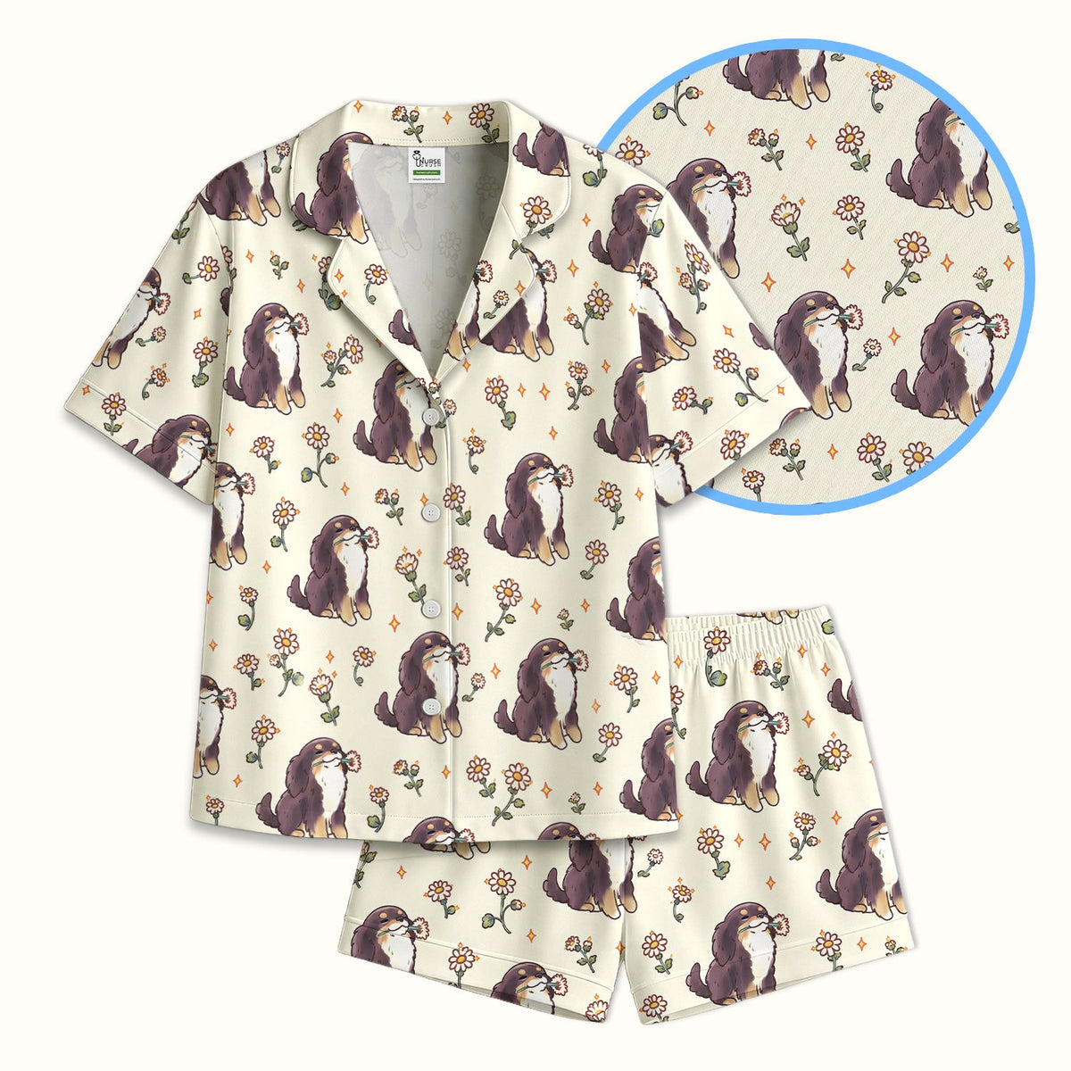 Floral Otter Daisy Pajama Set