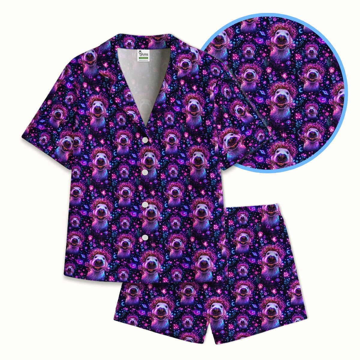 Galaxy Golden Retriever Pajama Set