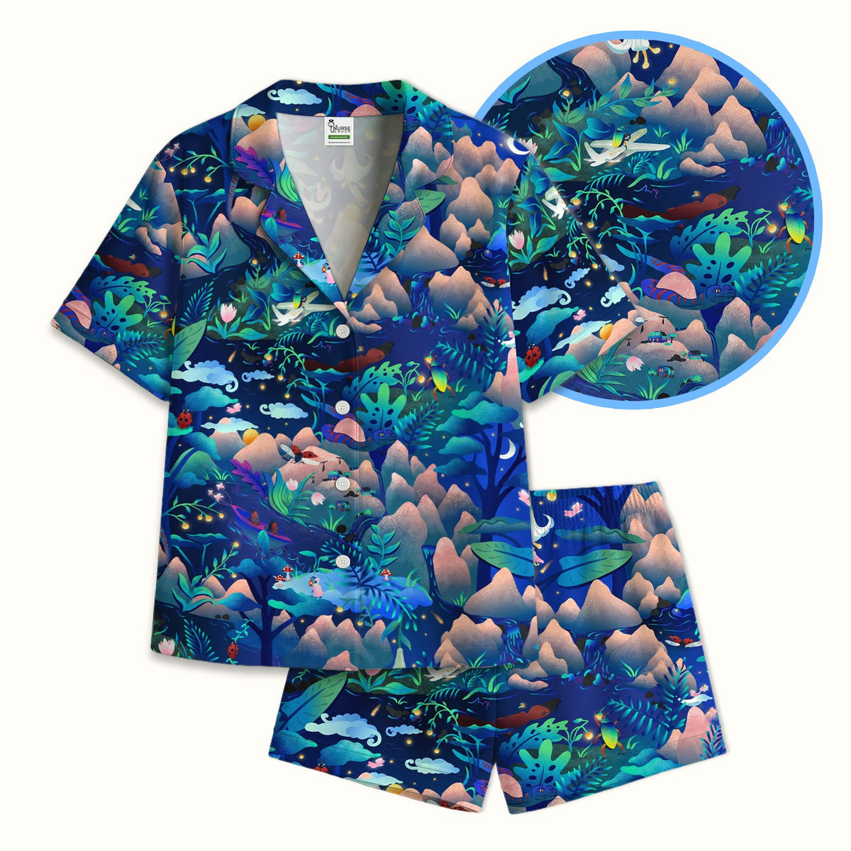 Whimsical Mountain Bug Pajama Set