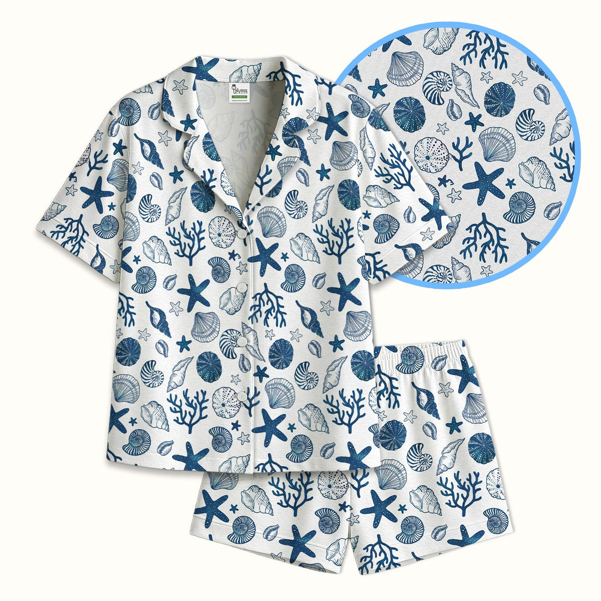 Ocean Shell Starfish Pajama Set