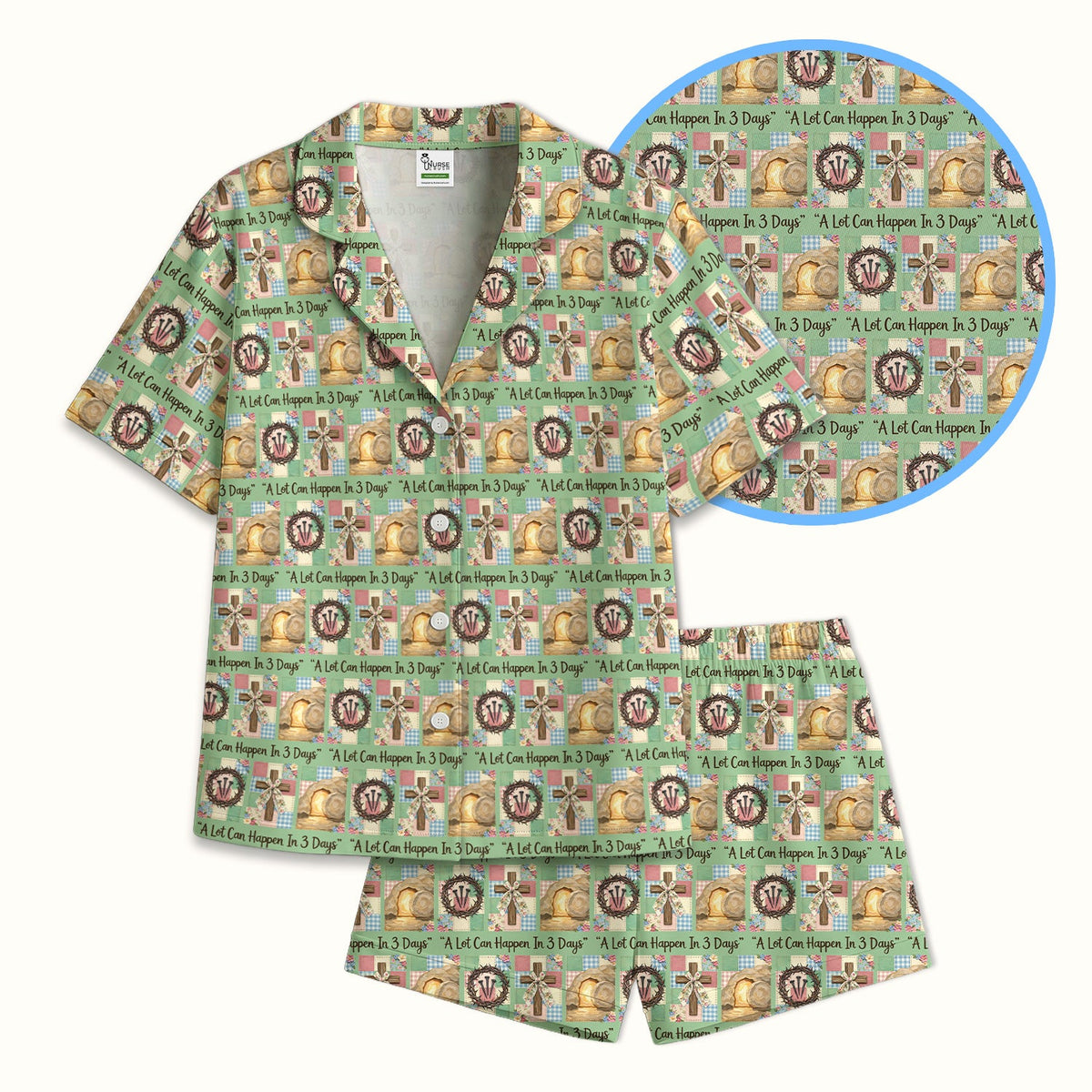 Christian Easter Cross Pajama Set