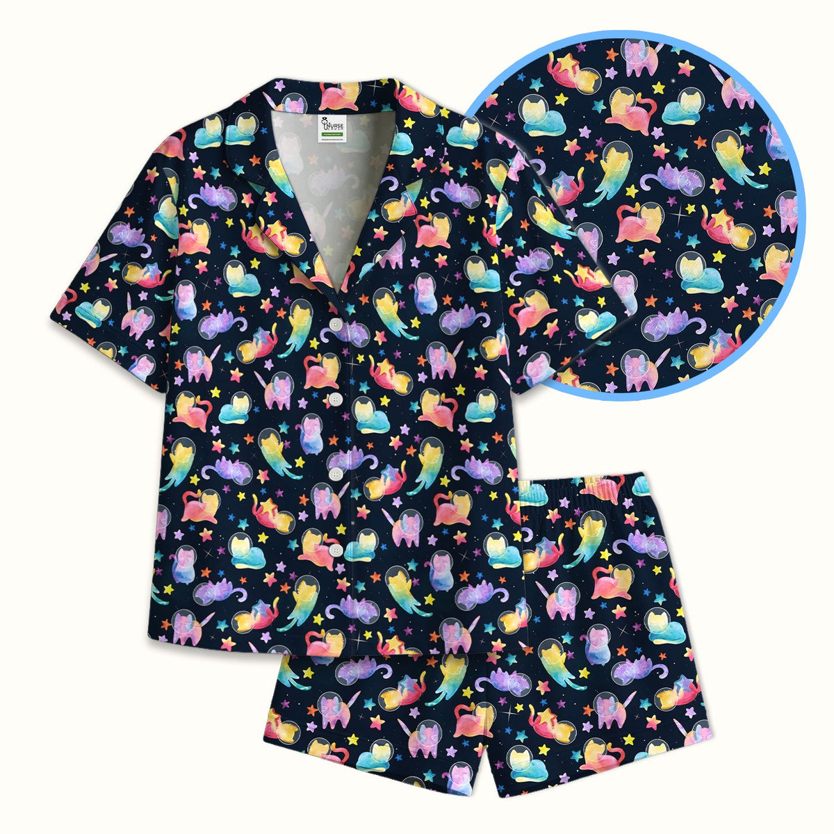 Space Cat Veterinary Nurse Pajama Set