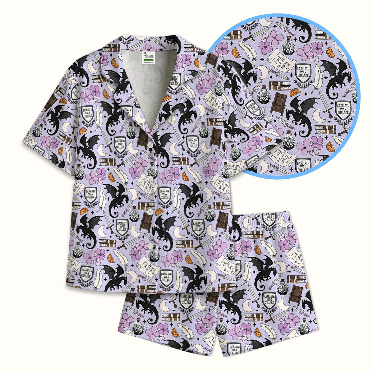 Spooky Gothic Dragon Pajama Set