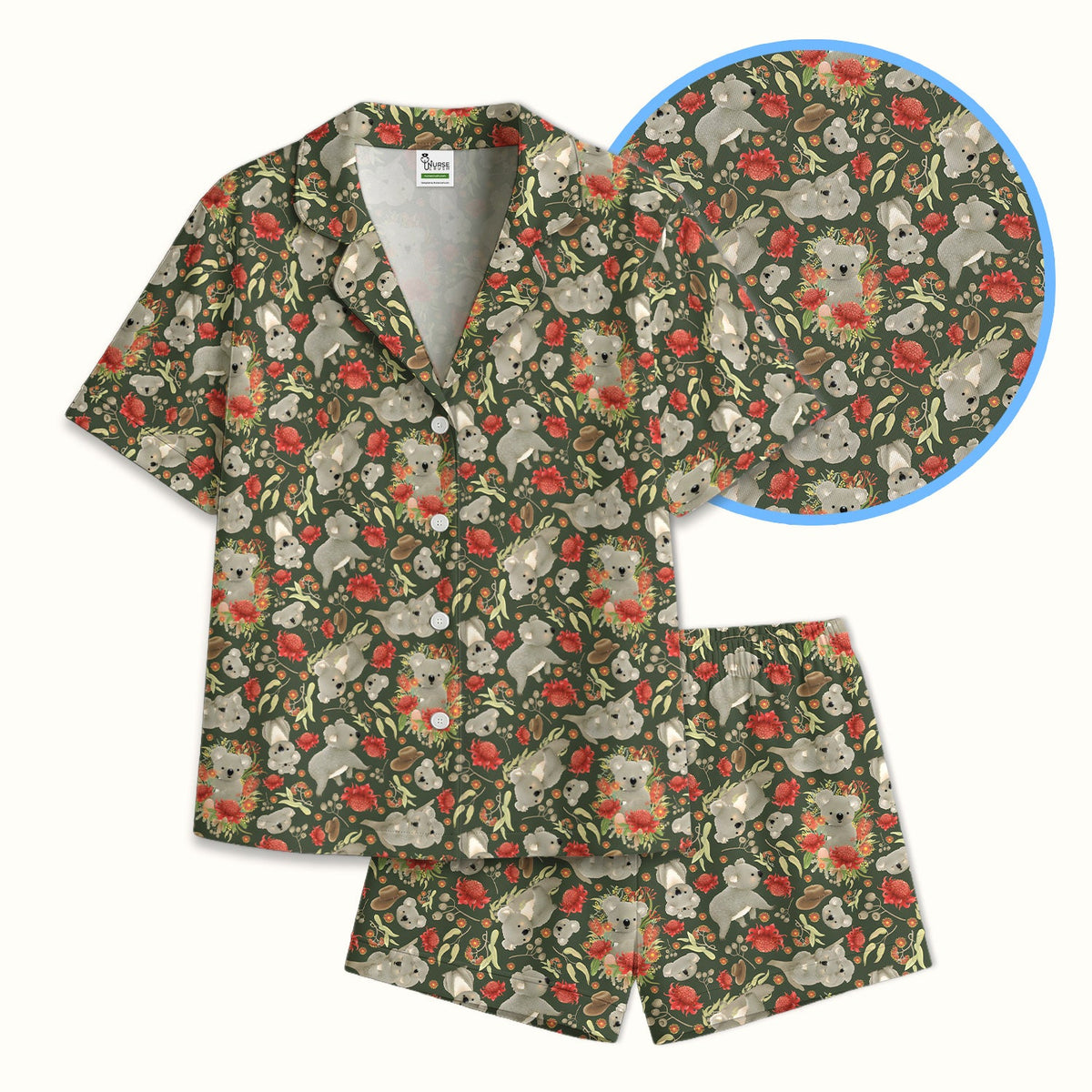 Koala Wildflower Pajama Set
