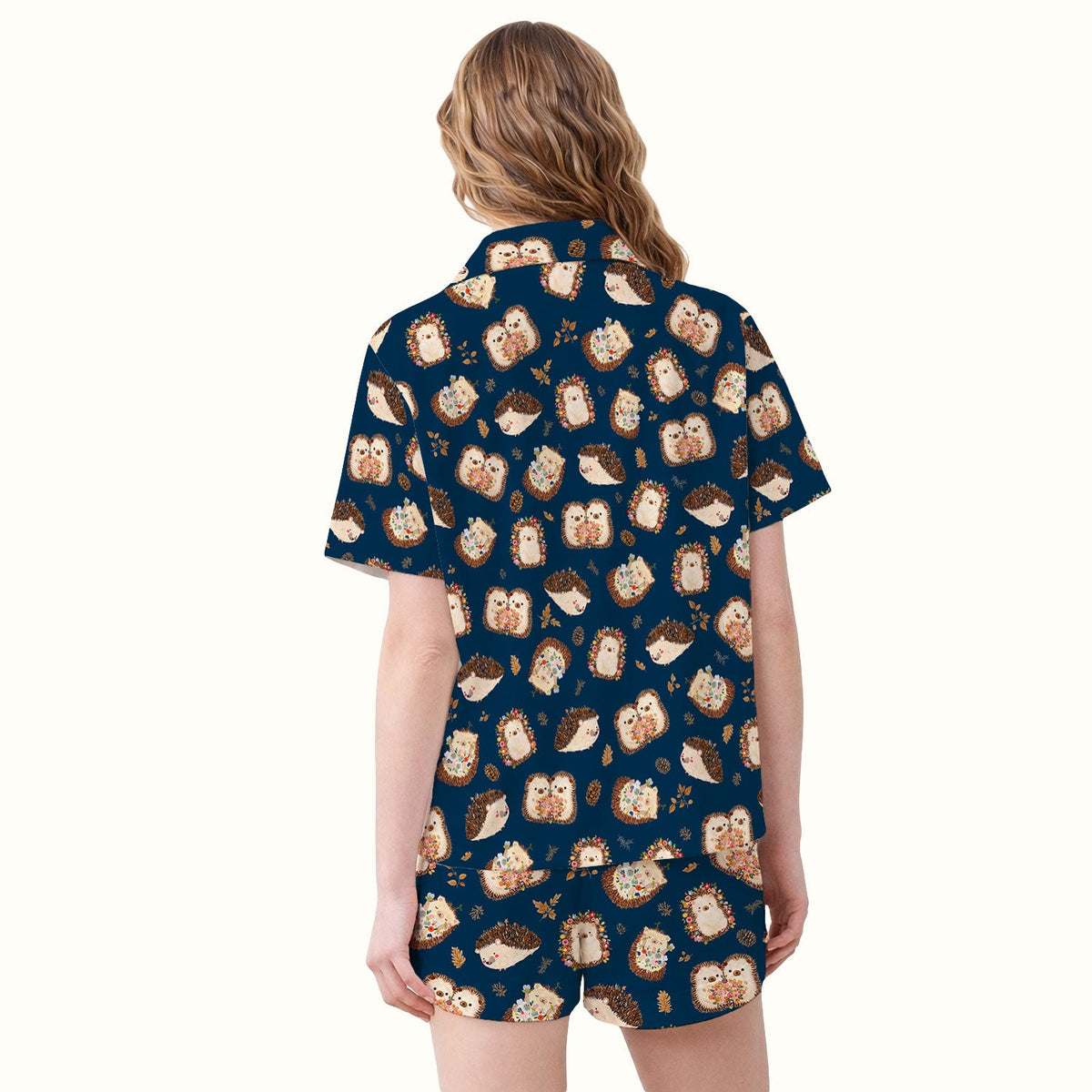 Hedgehog Floral Pajama Set